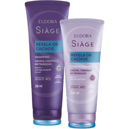 Combo Siàge Revela os Cachos: Shampoo 250ml + Máscara 250g + Condicionador 200ml