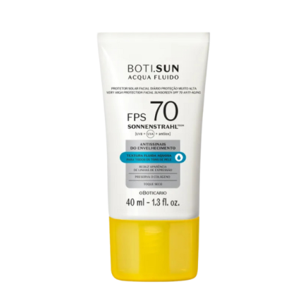 Protetor Solar Facial Antissinais FPS70 BOTI.SUN Acqua Fluido 40ml
