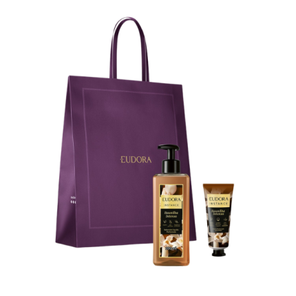 Combo Presente Instance Baunilha Intensa: Creme Mãos 30g + Sabonete Líquido 200ml + Sacola