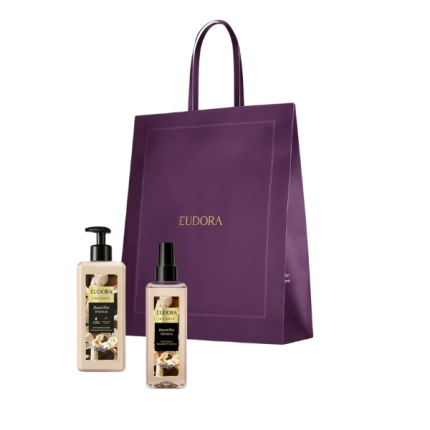 Combo Presente Instance Baunilha Intensa: Hidratante Corporal 400ml + Body Splash 200ml + Sacola